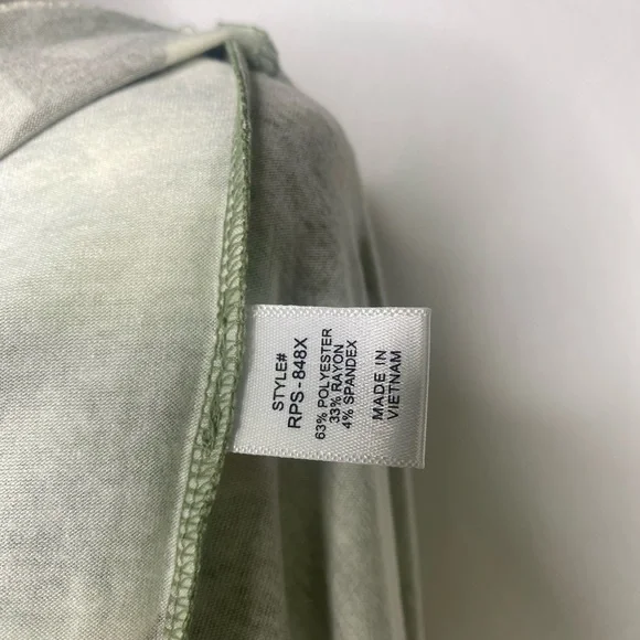 Zenana Outfitters (NWOT) Green with stars, adjustable straps pockets dress 1X - Picture 6 of 7